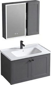 Set di mobili da bagno con lavabo Monti 60cm Grey