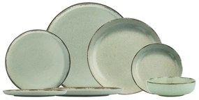 Servizio di piatti 24 pezzi, verde/porcellana