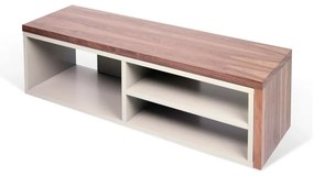 Tavolo TV variabile grigio con impiallacciatura in noce Move - TemaHome