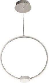 Lampada a sospensione Led OMEGA in metallo verniciato Bianco Grande 50 cm