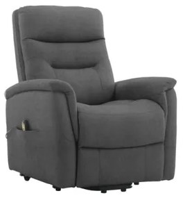 Poltrona Recliner Soft Due Motori Tessuto Grigio
