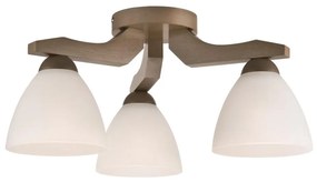 Lampadario a soffitto ADRIANO 3xE27/60W/230V faggio