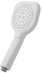 Doccino arrotondato 26 cm con tre tipi di getto bianco opaco in ABS Hidra