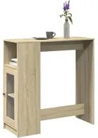 Tavolo Bar con Rastrelliera Sonoma 101x40x103,5 cm Multistrato 854366