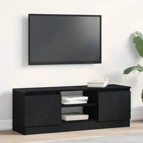 Mobile Porta Tv Rovere Nero 102x30x36 Cm İn Legno Multistrato /