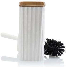 Set da bagno ZOYA 5 pz bianco/marrone