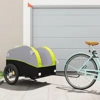 Rimorchio da Bici Nero e Verde 45 kg in Ferro 94137