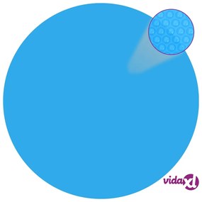 vidaXL Pellicola Galleggiante Solare PE Rotonda 250 cm per Piscina Blu