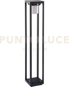 Palo led kyoto antracite 2,5w 300lm 4000k con pannello solare e sen...