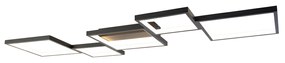Plafoniera nera con LED dimmerabile a 3 livelli 5 luci - Lejo