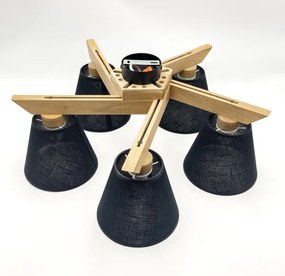 Brilagi - LED  Lampadario a plafone ANTHONY 5xE14/40W/230V quercia/nero