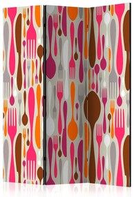 Paravento Cutlery pink and violet [Room Dividers]