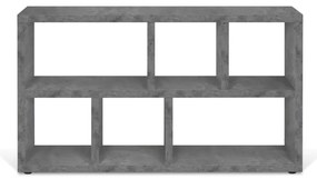 Libreria grigia effetto cemento 150x83 cm Berlin - TemaHome