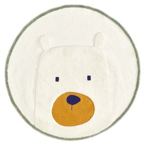Kave Home - Tappeto rotondo Zelda cotone bianco orso Ã˜ 100 cm