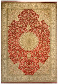 Cashmere Silk Tappeto orientale 340x250 Beige (Indian) Annodato A Mano