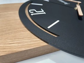 Orologio da parete in rovere GEOMETRIC - nero