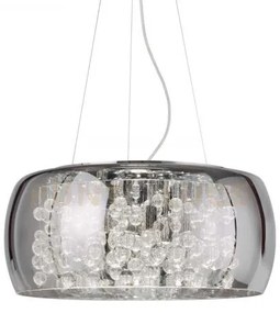 Audi-80 lampadario a sospensione in vetro fume' con sfere di vetro ...