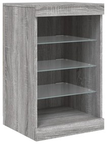 Credenza con luci led grigio sonoma 41x37x67 cm