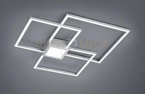 Hydra plafoniera led 38w 4400lm, 3000k metallo acciaio triplo quadr...