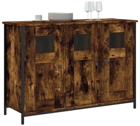 Credenza rovere fumo 100x35x70 cm in legno multistrato