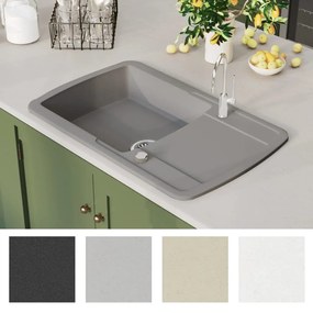 Lavello Da Cucina İn Granito Vasca Singola Grigio /