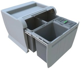 Bidone in plastica per rifiuti differenziati/incasso 50 l City - Elletipi