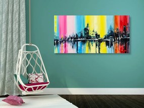 Stampa su tela – Pittura a olio della città