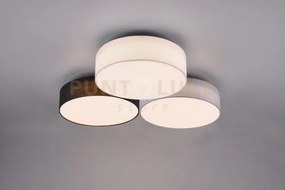Lugano plafoniera 3 diffusori bianco-nero-grigio l. 64,5cm
