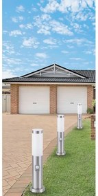 Rabalux 8267 - Lampada da esterno con sensore INOX TORCH 1xE27/25W IP44