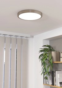 Plafoniera Moderna Fueva 5 In Acciaio Nichel Satinato Led Integrato 20,5W