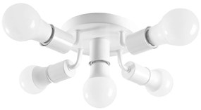 Lampada Da Soffitto Riflettore Metallico White APP706-5c
