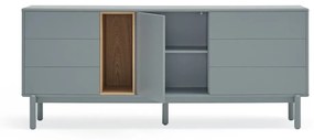 Cassettiera bassa blu-grigio 180x76 cm Corvo - Teulat