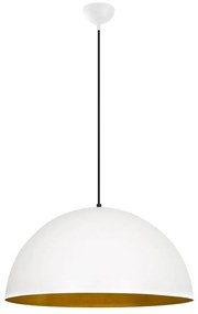Lampadario bianco con paralume in metallo ø 60 cm Sivani – Opviq lights