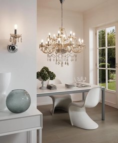 Lampadario Neoclassico Basilano beige 18x E14 Ø100cm EGLO