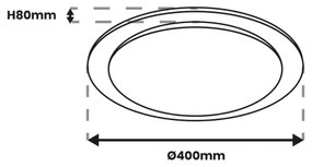 Plafoniera LED Dimmerabile ONTARIO LED/24W/230V 3000-6000K + tc