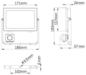 Philips - Proiettore LED da esterno con sensore PROJECTLINE LED/30W/230V IP65 4000K