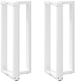 Gambe Tavolo Bar A Forma T 2pz Bianco 50x35x(100-101)cm Acciaio /