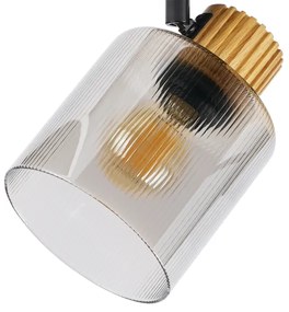 Brilagi - Faretto HYGGE 4xE14/15W/230V nero/vetro fumé