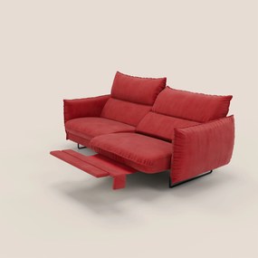 Monamour Divano dal design moderno con opzione relax elettrico in microfibra smacchiabile impermeabile T11 rosso