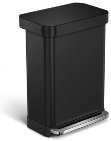 Cestino in acciaio nero opaco 55 l - simplehuman