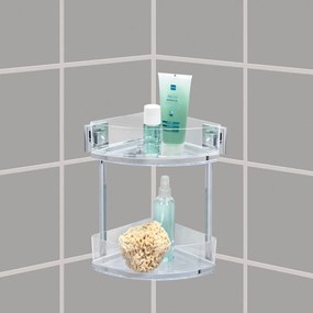 Scaffale angolare a due livelli autoportante Vacuum-Loc, 19,5 x 28 cm Quadro - Wenko