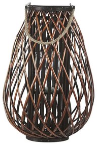 Lanterna in legno marrone 60 cm KIUSIU Beliani