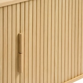 Cassettiera bassa in rovere con ante scorrevoli in colore naturale 76x160 cm Cavo - Unique Furniture