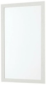 Specchio bagno 67x87 cornice bianco effetto legno reversibile Wood