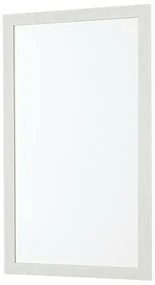 Specchio bagno 67x87 cornice bianco effetto legno reversibile Wood