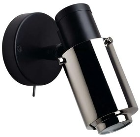 DCWéditions - Biny Spot LED con Interruttore Nero/Nichel DCW