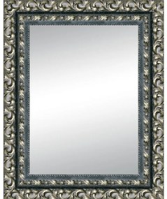 Specchio rettangolare in legno nero 80 x 100 cm