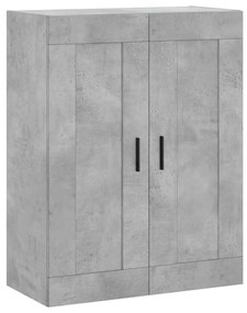 Credenza grigio cemento 69,5x34x180 cm in legno multistrato