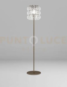 Ecos lampada da terra 35 cristallo rigadin bronzo satinato 1 luce a...