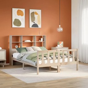 Letto libreria senza materasso 120x200cm legno massello di pino